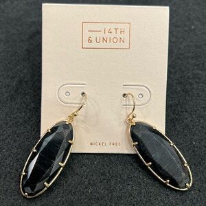 Nordstrom 14th & Union Black and Gold Earrings